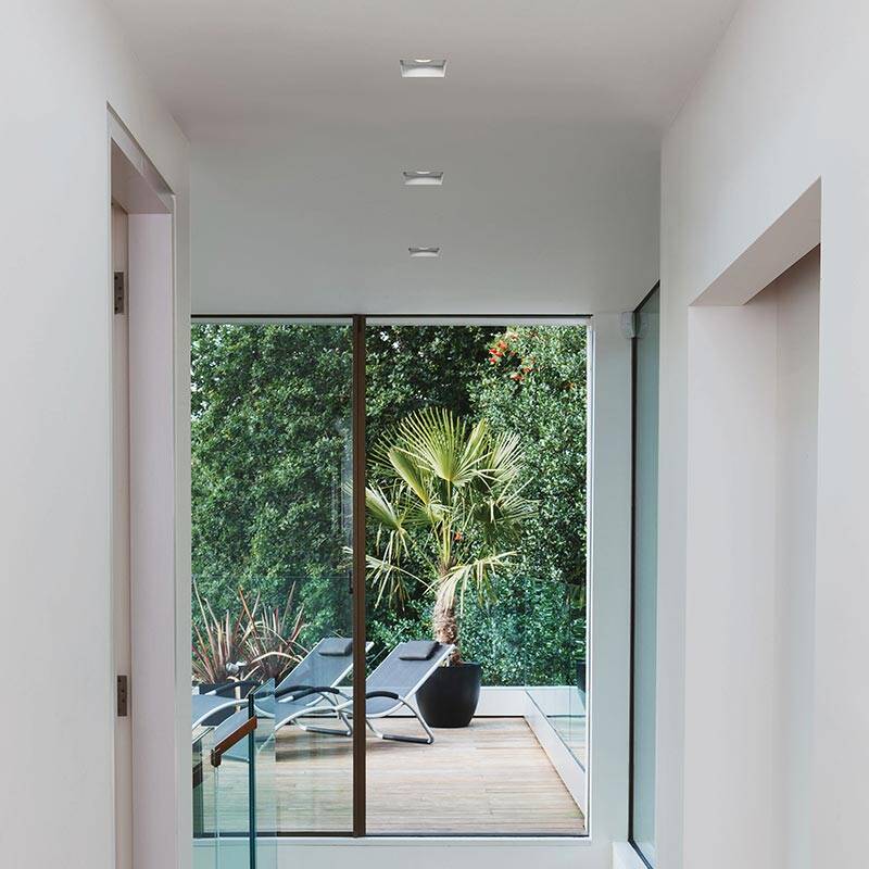 Image of Astro Square Recessed Plaster-In Trimless IP65 Fire Rated Fixed Downlight