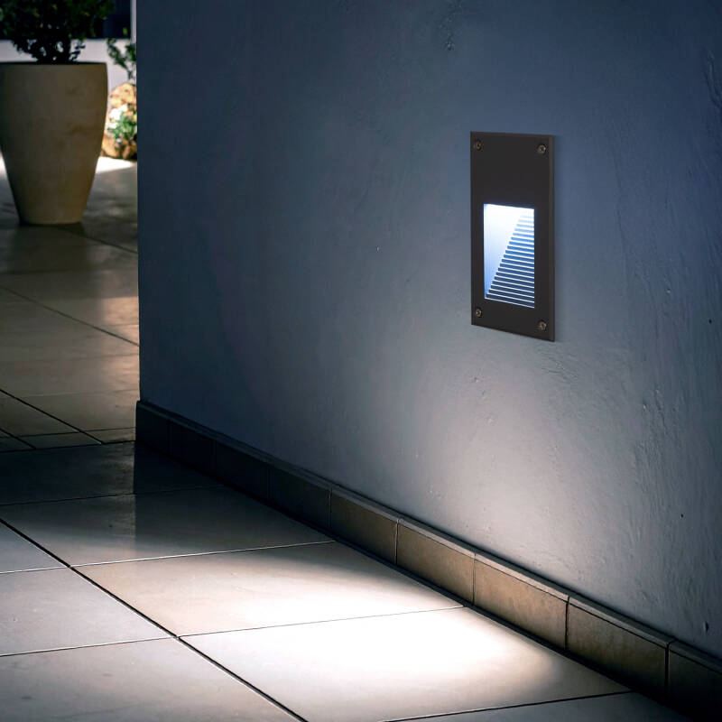 Image of Edit Copper 3W Daylight LED Recessed Outdoor Wall Light