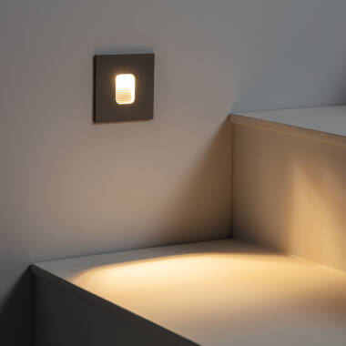 Image of Edit Grasset Square 2W Cool White LED Recessed Outdoor Wall Light