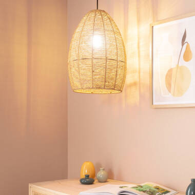 Image of Edit Mahali Braided Paper Ceiling Pendant Light