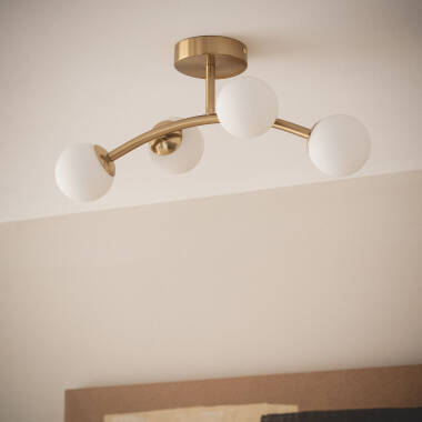 Image of Edit Moonlight 4 Arm Semi-Flush Ceiling Light