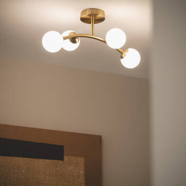 Image of Edit Moonlight 4 Arm Semi-Flush Ceiling Light