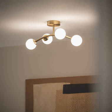 Image of Edit Moonlight 4 Arm Semi-Flush Ceiling Light