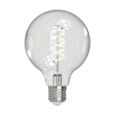 Image of Dar 8W Warm White Dimmable LED Decorative Filament 95mm Clear Globe Bulb - Screw Cap