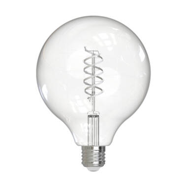 Dar 8W Warm White Dimmable LED Decorative Filament 125mm Rustic Globe Bulb - Screw Cap