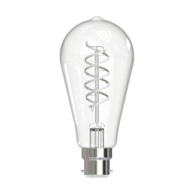 Dar Rustika 8W Warm White Dimmable LED Decorative Filament Squirrel Cage Bulb - Bayonet Cap