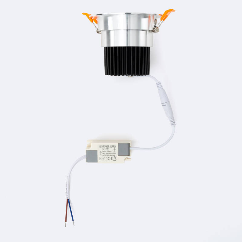 Image of Round 12W Cool Daylight COB LED Adjustable Downlight Cutout 90mm