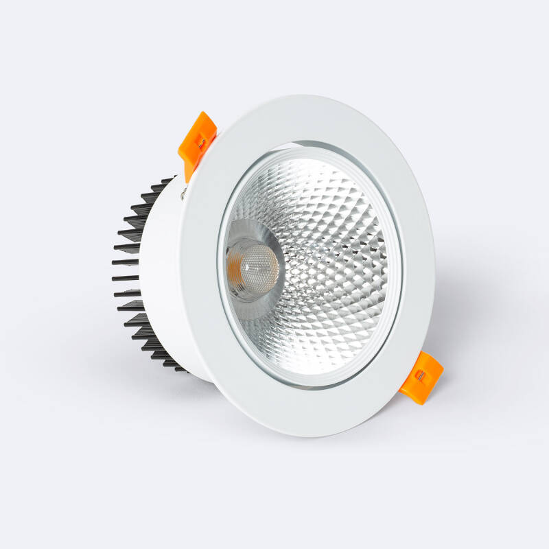 Image of Round 15W Cool Daylight COB LED Adjustable Downlight Cutout 113mm