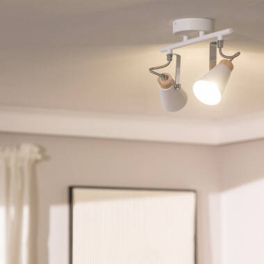 Image of Edit Mara 2 Light Adjustable Ceiling Spotlight Bar