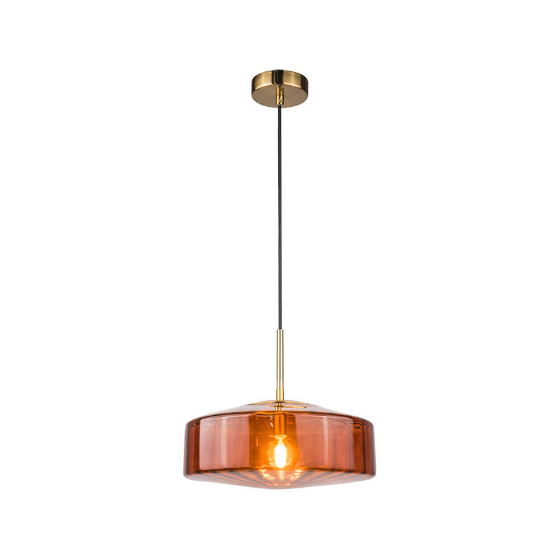 Image of Wisteria Smokey Brown Glass Ceiling Pendant Light