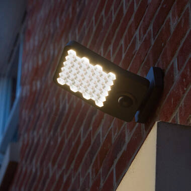 Image of Lutec Atlantis 14W 2000Lm Cool White LED IP54 Floodlight with PIR Sensor