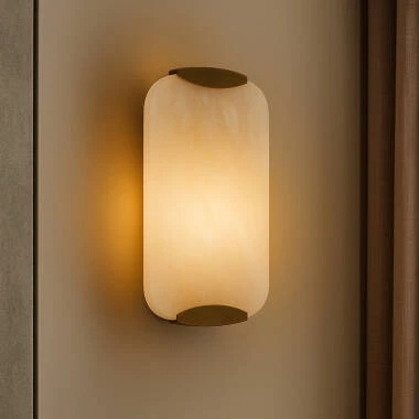 Westport Emily Alabaster Glass Flush Wall Light