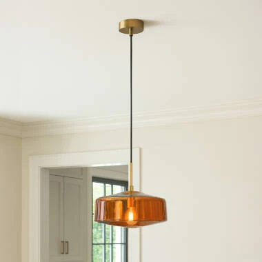 Wisteria Smokey Brown Glass Ceiling Pendant Light