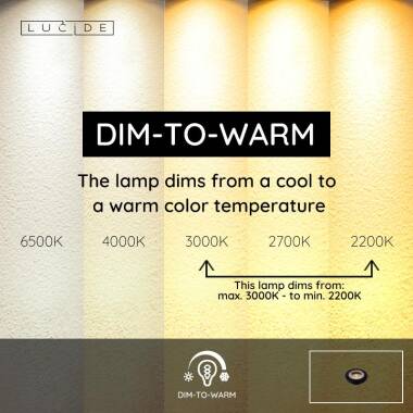 Image of Lucide 12W Extra Very Warm White Dimmable LED ES111 GU10