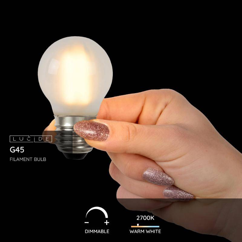 Image of Lucide 4W Warm White Dimmable LED Golfball Bulb