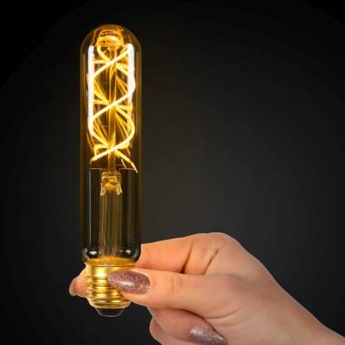 Image of Lucide 5W Very Very Warm White Dimmable LED Decorative Filament 300mm Amber Tubular Bulb