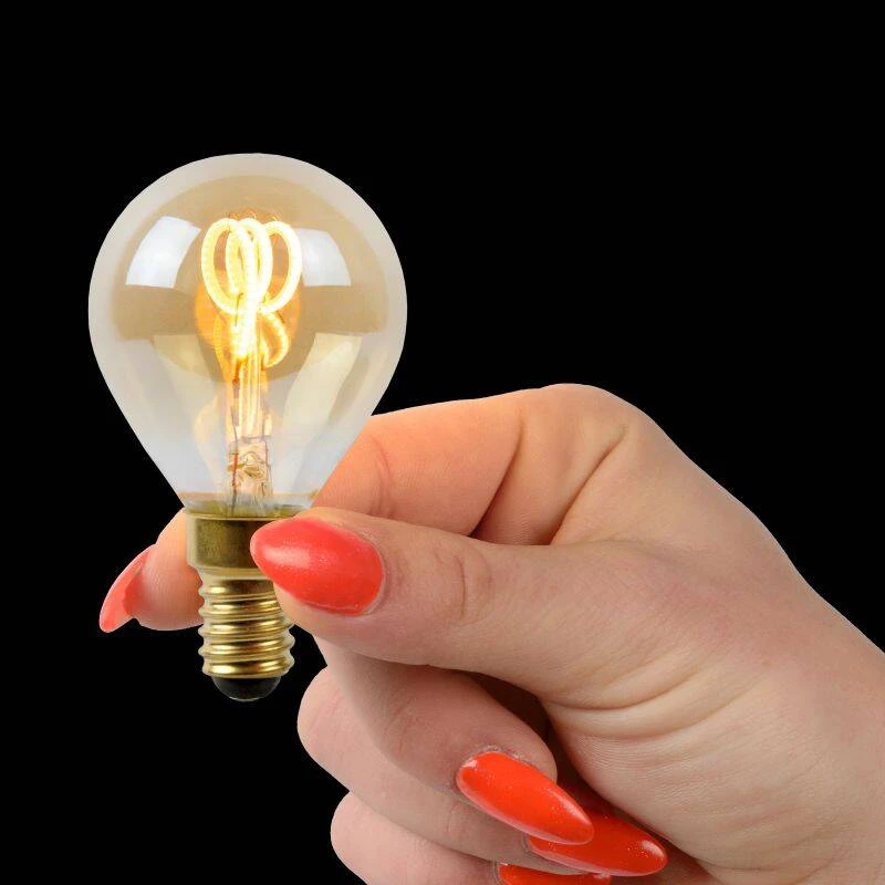 Image of Lucide 3W Warm White Dimmable LED Decorative Filament Golfball Bulb