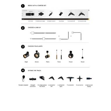 Image of Lucide 1 Circuit Favori GU10 Track Pendant Light