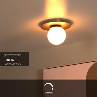 Image of Lucide Tricia Flush Ceiling Light