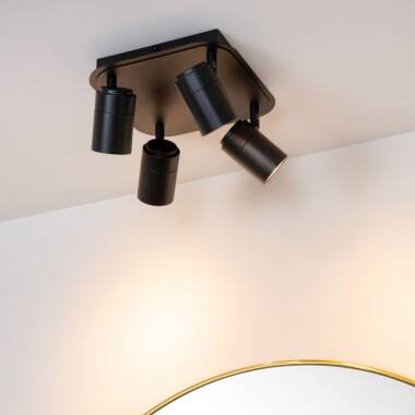 Image of Lucide Lennert 4 Light LED Ceiling Spotlight Plate