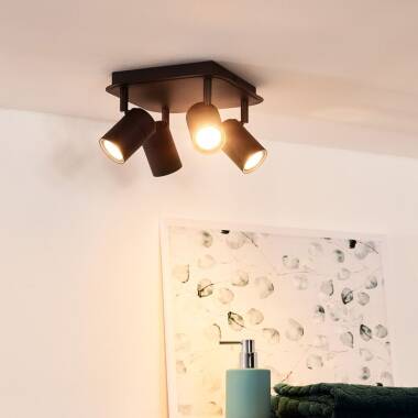 Image of Lucide Lennert 4 Light LED Ceiling Spotlight Plate
