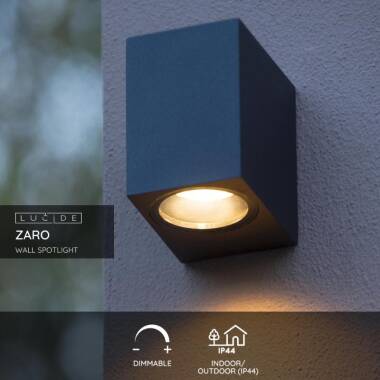 Image of Lucide Zaro Square Outdoor Wall Light