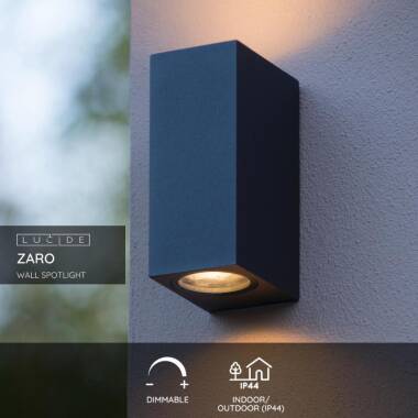 Image of Lucide Zaro Round Outdoor Up & Down Wall Light