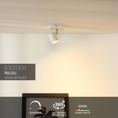 Image of Lucide Rilou LED Single Ceiling Spotlight