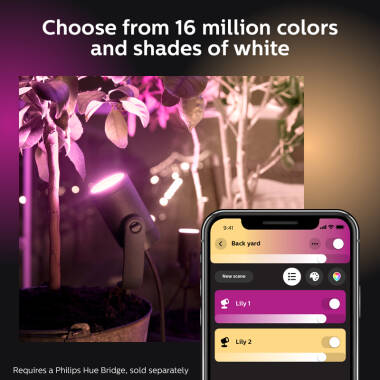 Image of Philips Hue Lily LED Smart Outdoor Spotlights - Set of 3 - Base Kit