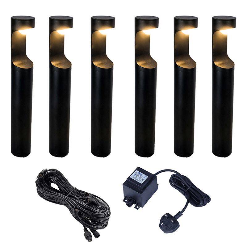 Image of EasyFit Core 12v Garden Lights - Yew LED Outdoor Post Light Kit - 6 Lights