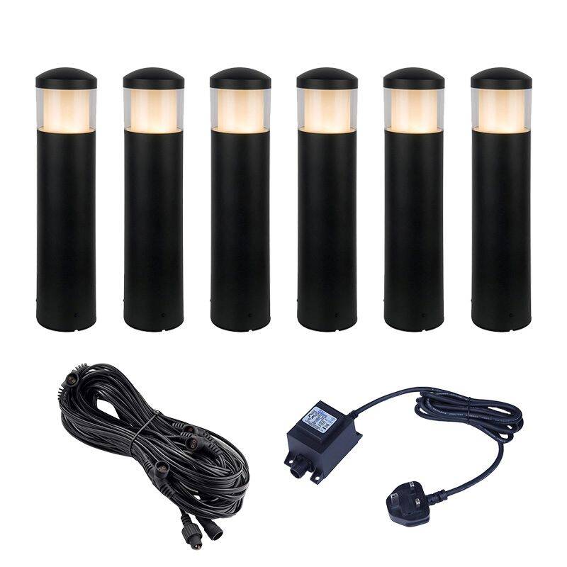 Image of EasyFit Core 12v Garden Lights - Long LED Outdoor Bollard Light Kit - 6 Lights