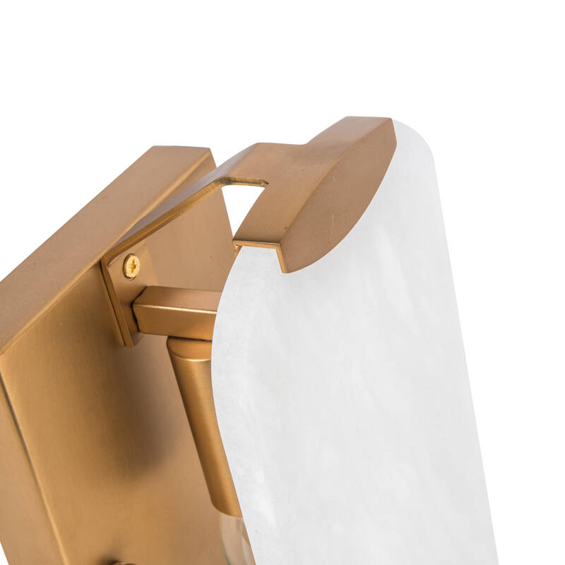 Image of Westport Emily Alabaster Glass Flush Wall Light
