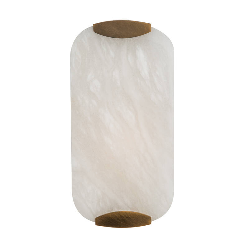 Image of Westport Emily Alabaster Glass Flush Wall Light