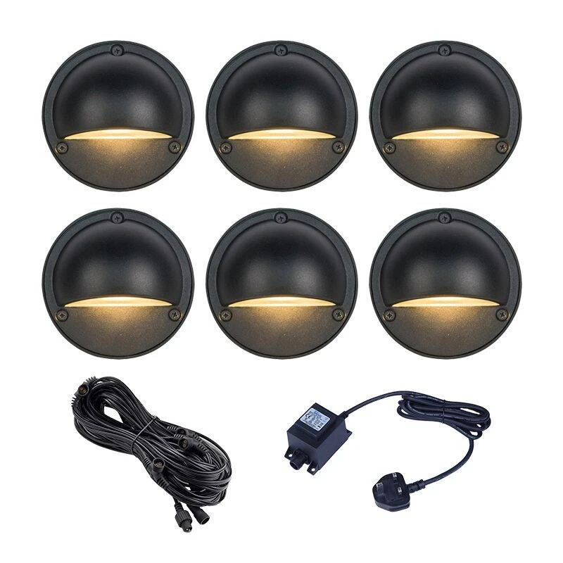 Image of EasyFit Core 12v Garden Lights - Ivy LED Outdoor Flush Wall Light Kit - 6 Lights