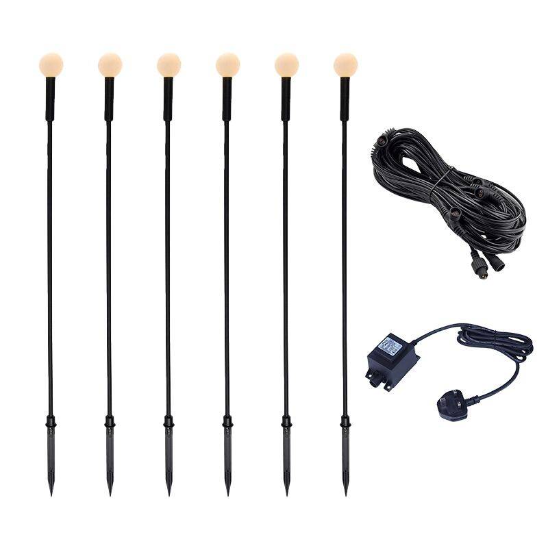 Image of EasyFit Core 12v Garden Lights - Daisy LED Outdoor Feature Stake Light Kit - 6 Lights