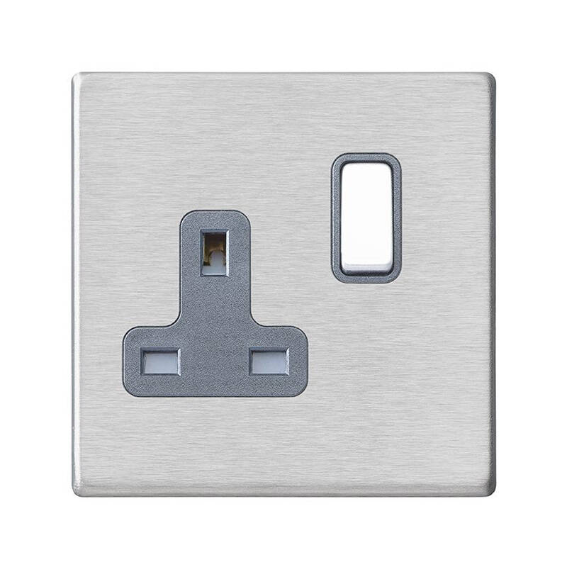 Image of Edit Hartland Screwless 1 Gang Single UK Socket