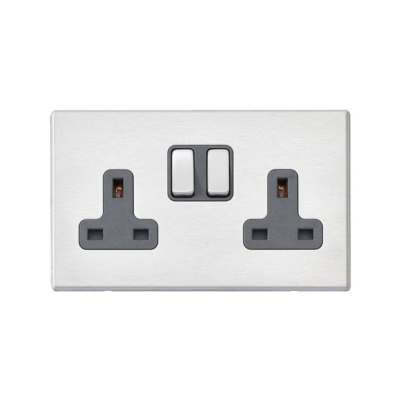 Image of Edit Hartland Screwless 1 Gang Single UK Socket