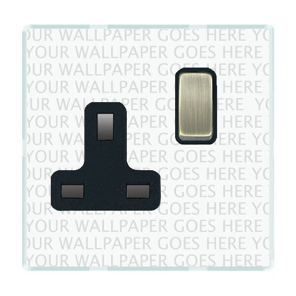 Image of Wisteria Perception Clear Perspex Single UK Socket