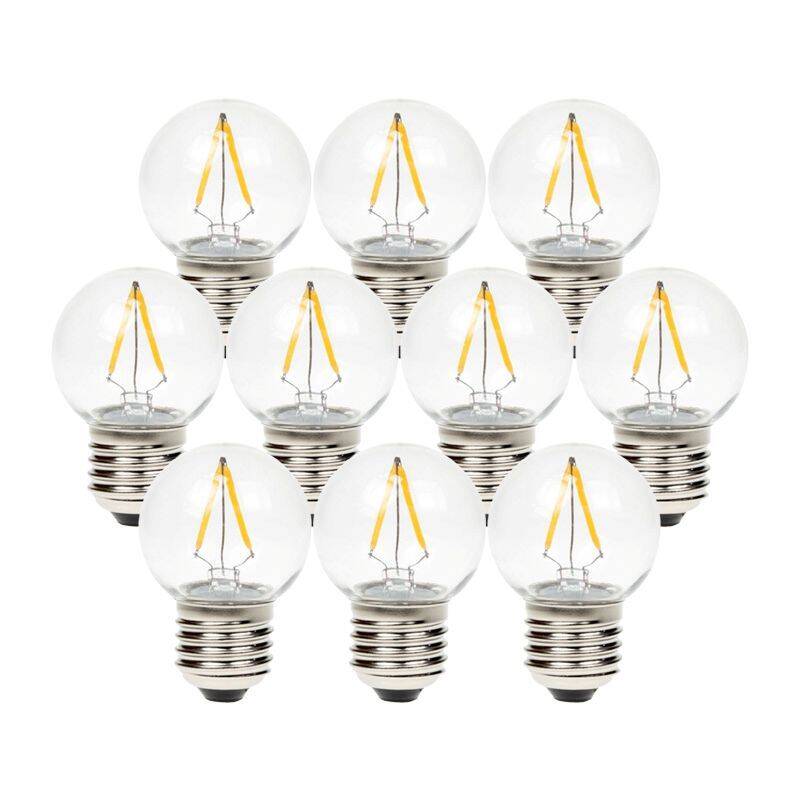 Image of Envirolight 2W Dimmable LED Decorative Filament Golfball Bulb - Screw Cap - Pack of 10