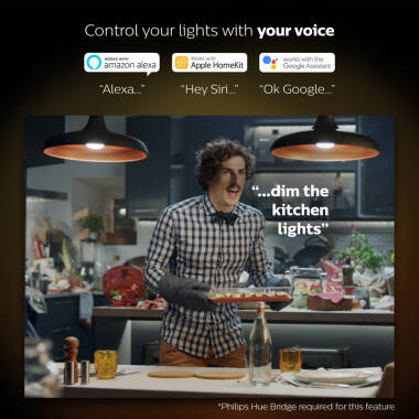 Image of Philips Hue 9W Smart Dimmable LED Bulb Screw Cap - Pack of 2 - Starter Kit