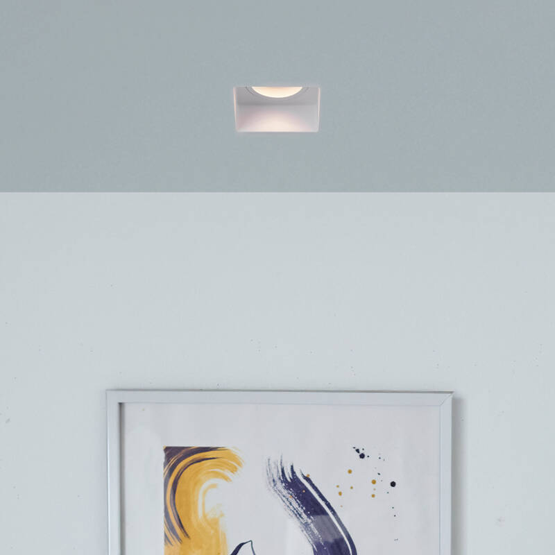 Image of Envirolight Square Recessed Plaster-In Trimless Fire Rated Fixed Downlight
