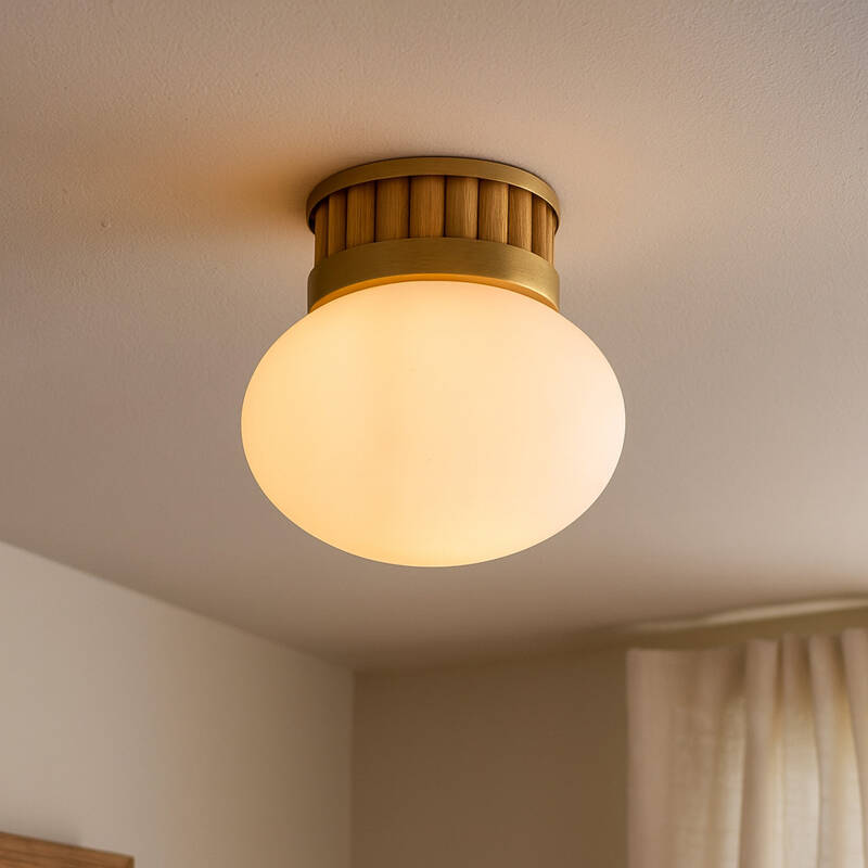 Image of Edit Flor Glass Semi-Flush Ceiling Light