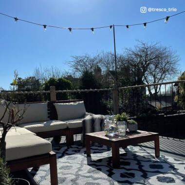 Image of Edit 19M Weatherproof Connectable Festoon Lighting - 20 Black Bulb Holders