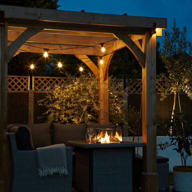 Image of Edit 19M Weatherproof Connectable Festoon Lighting - 20 Black Bulb Holders