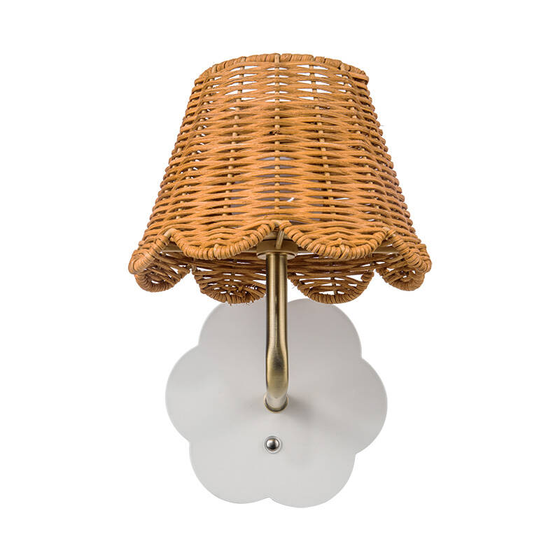 Image of Wisteria Mollie Rattan USB Rechargeable LED Touch Wall Light