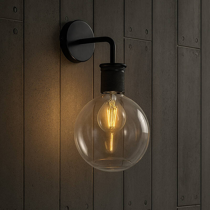 Image of Westport Knurl Orb Glass Wall Light