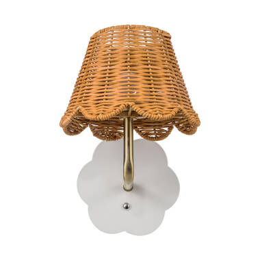 Wisteria Mollie Rattan USB Rechargeable LED Touch Wall Light
