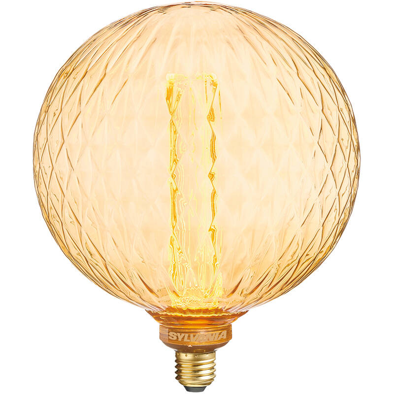 Image of Sylvania 2.5W Non-Dimmable LED 238mm Gold Globe Bulb - Screw Cap