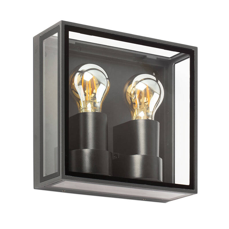 Image of Faro Barcelona Pomo Half Lantern Outdoor Wall Light