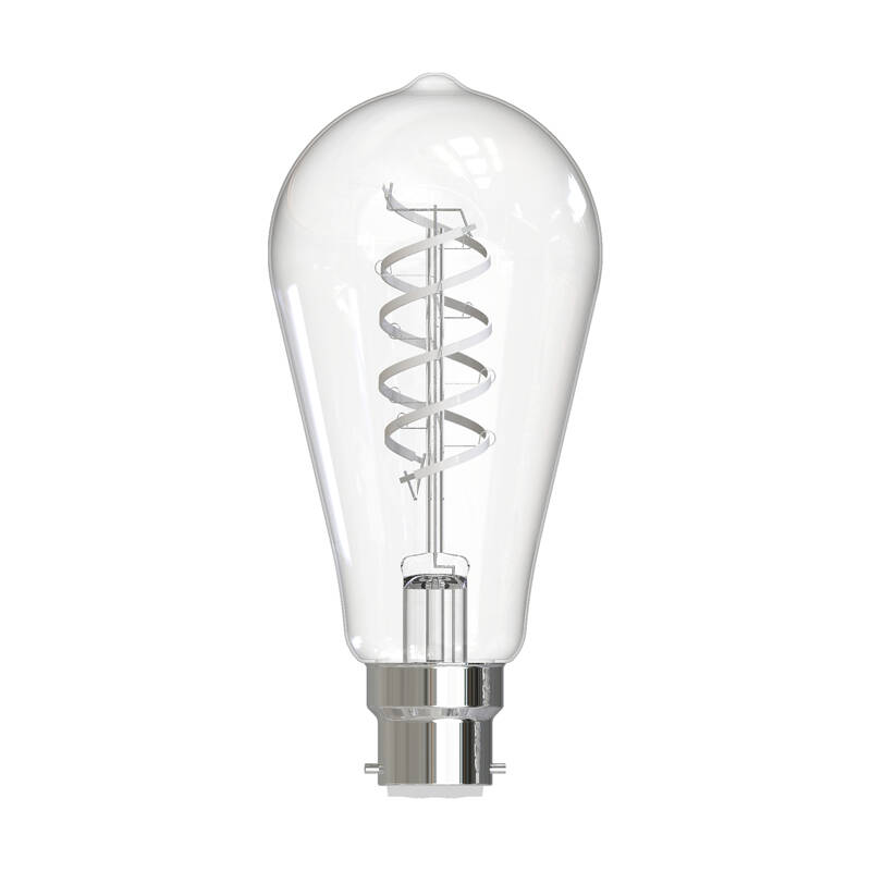 Image of Dar Rustika 8W Warm White Dimmable LED Decorative Filament Squirrel Cage Bulb - Bayonet Cap